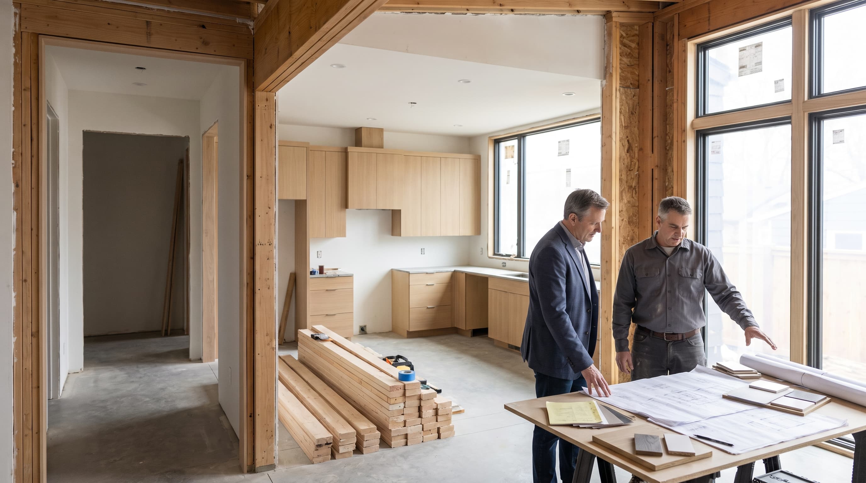 Fix and flip renovation project reviewed with an investment lending advisor