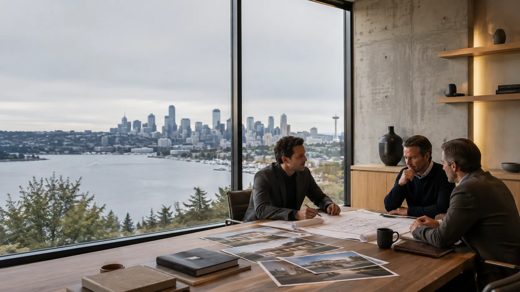 Advisor and investor reviewing a financing strategy for an investment property
