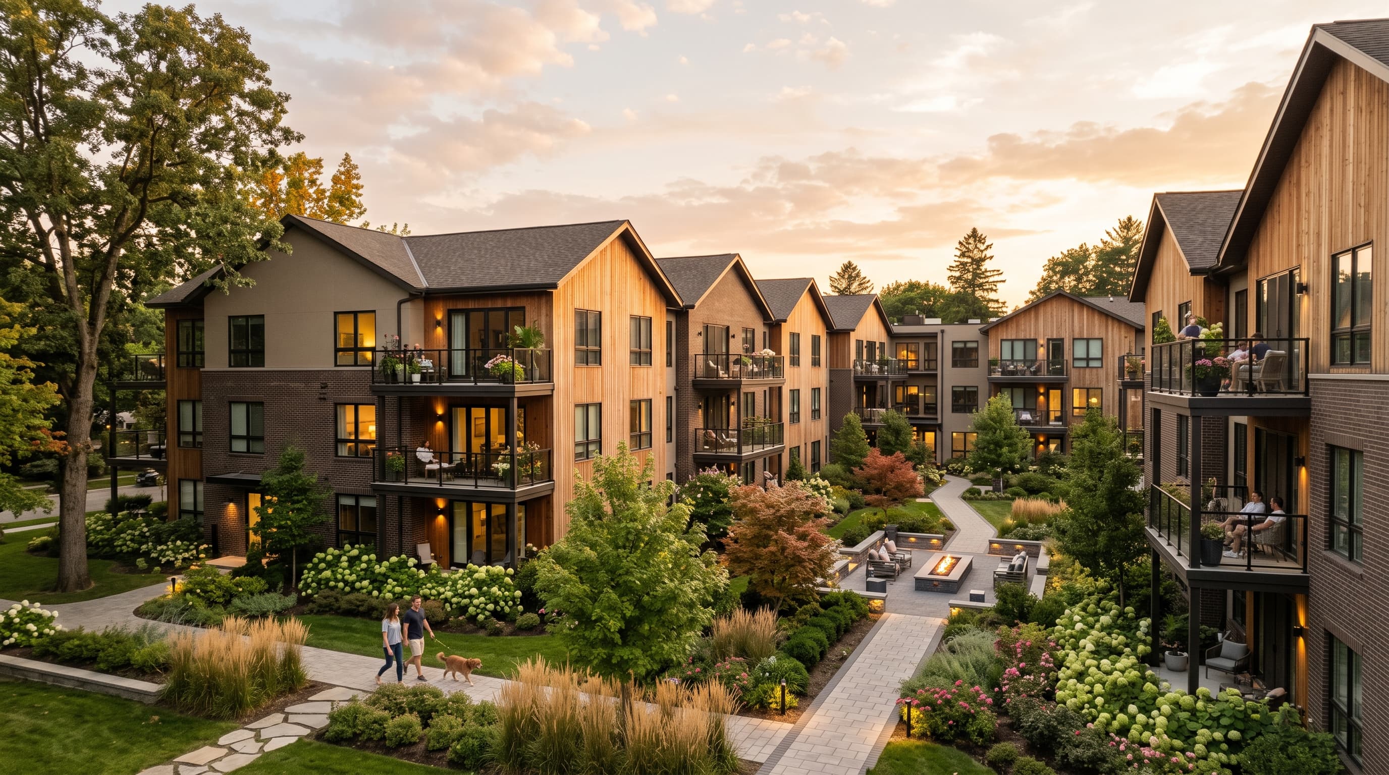 Multifamily residential community financed for real estate investors