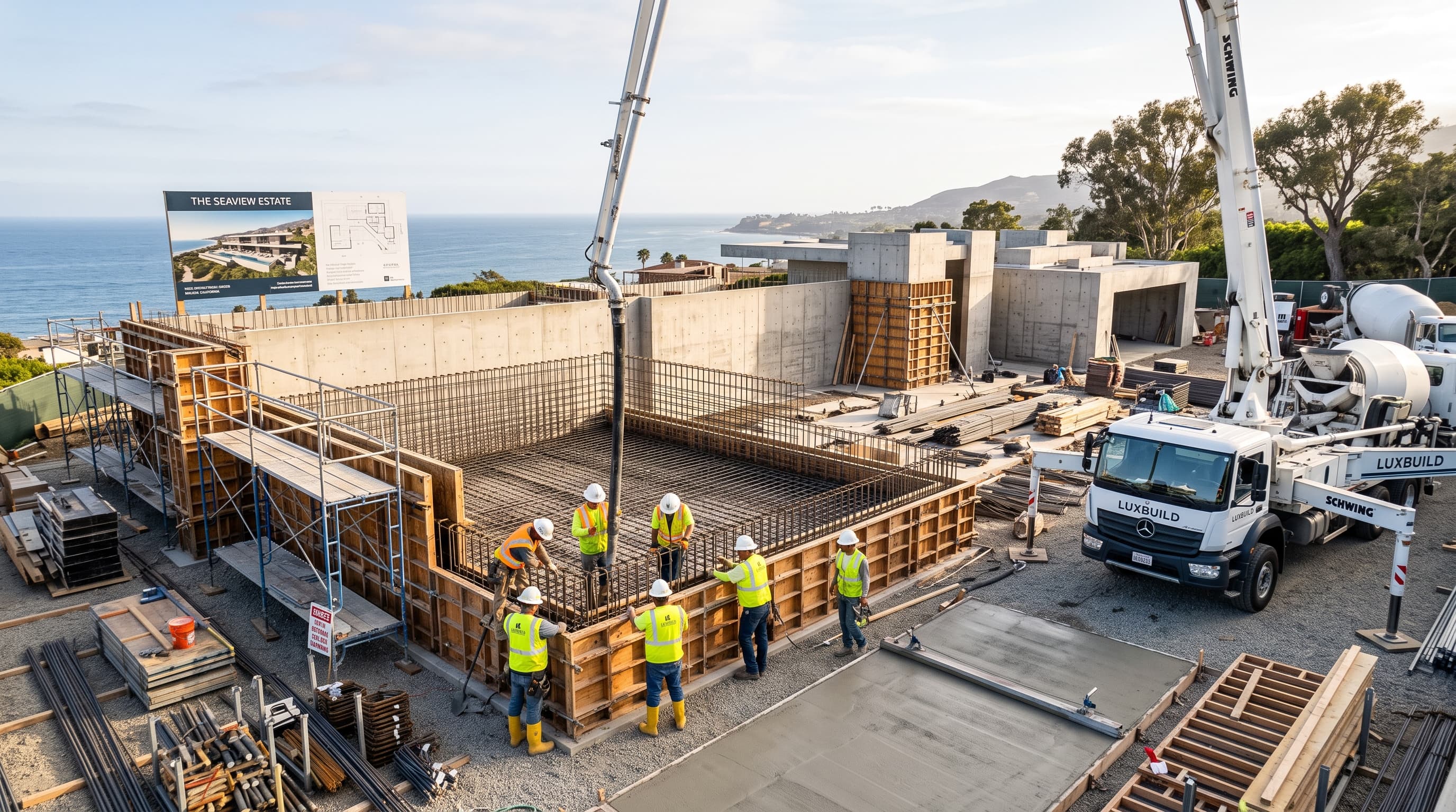 Concrete foundation for a ground-up construction loan project