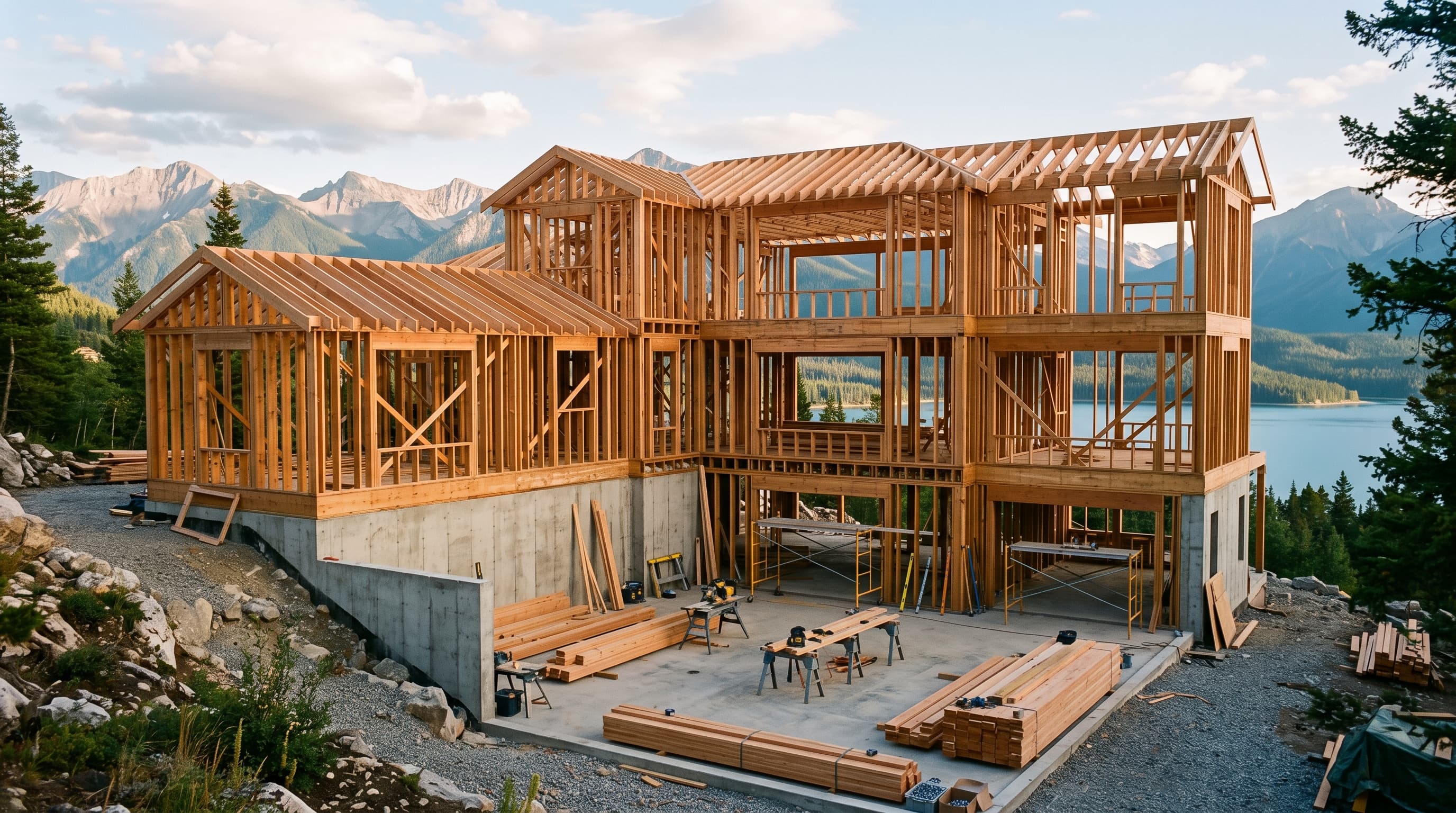 Residential construction framing — ground-up new build financing