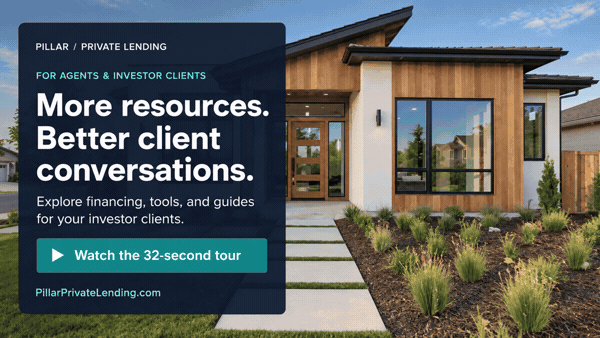 Pillar resources for agents and investor clients. Click to watch the 32-second website tour.